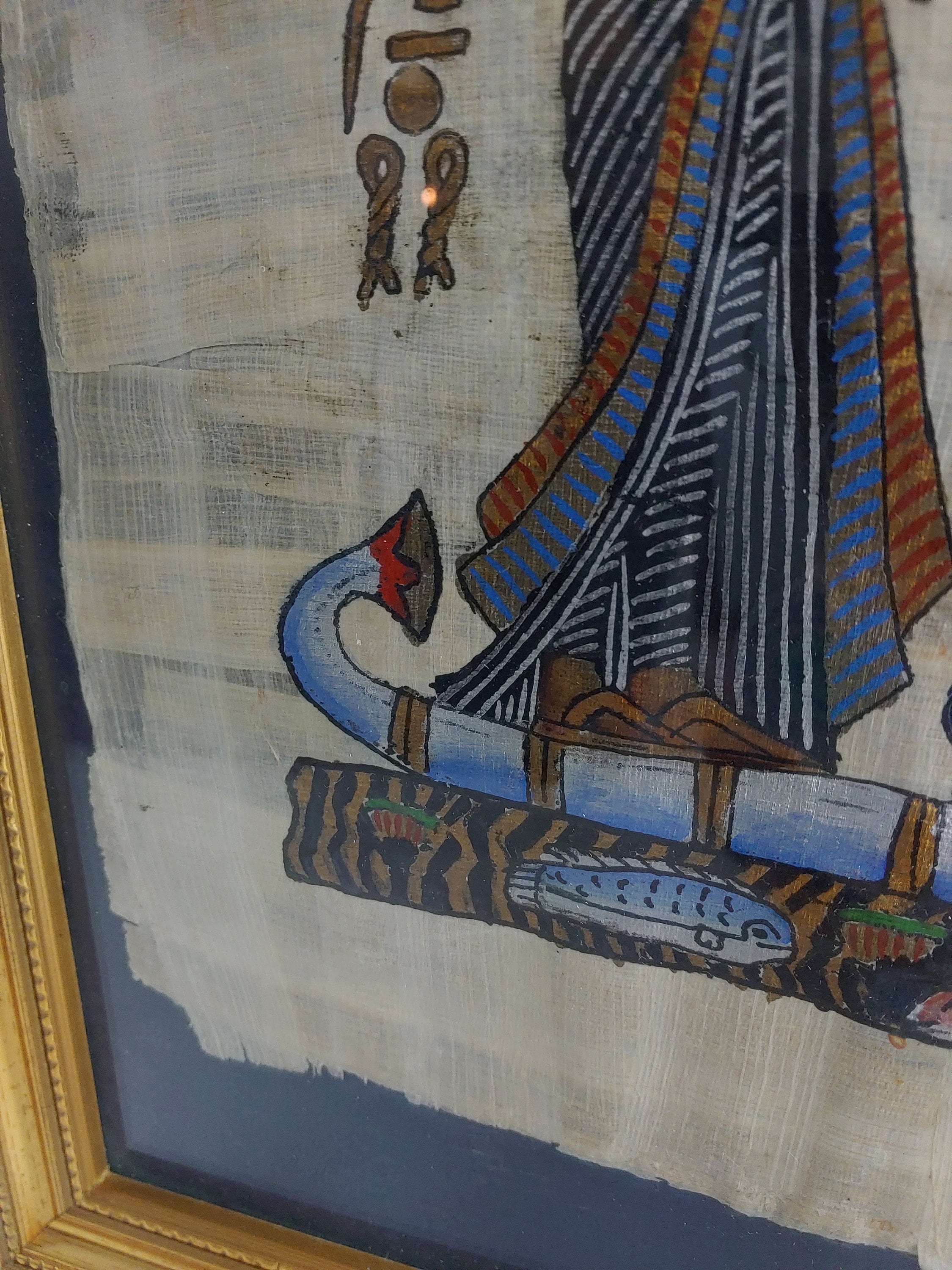 Hand Painted Egyptian Art Papyrus Paper Painting Framed Etsy UK