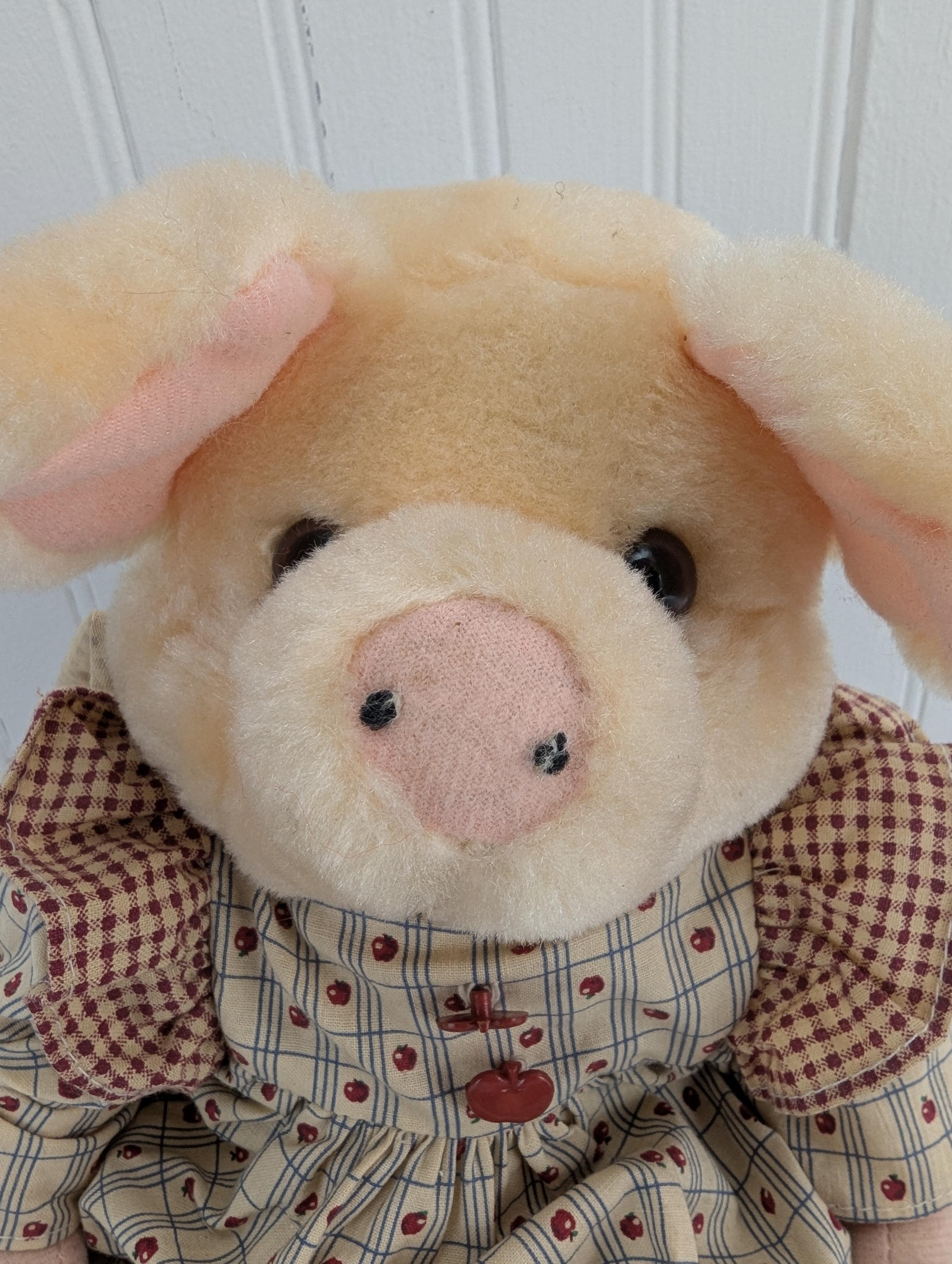 Vintage Tender Heart Treasures Pig Plush Doll 12