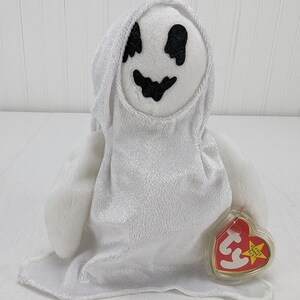 Vintage Ty Original Beanie Baby Sheets the Ghost Plush Stuffed