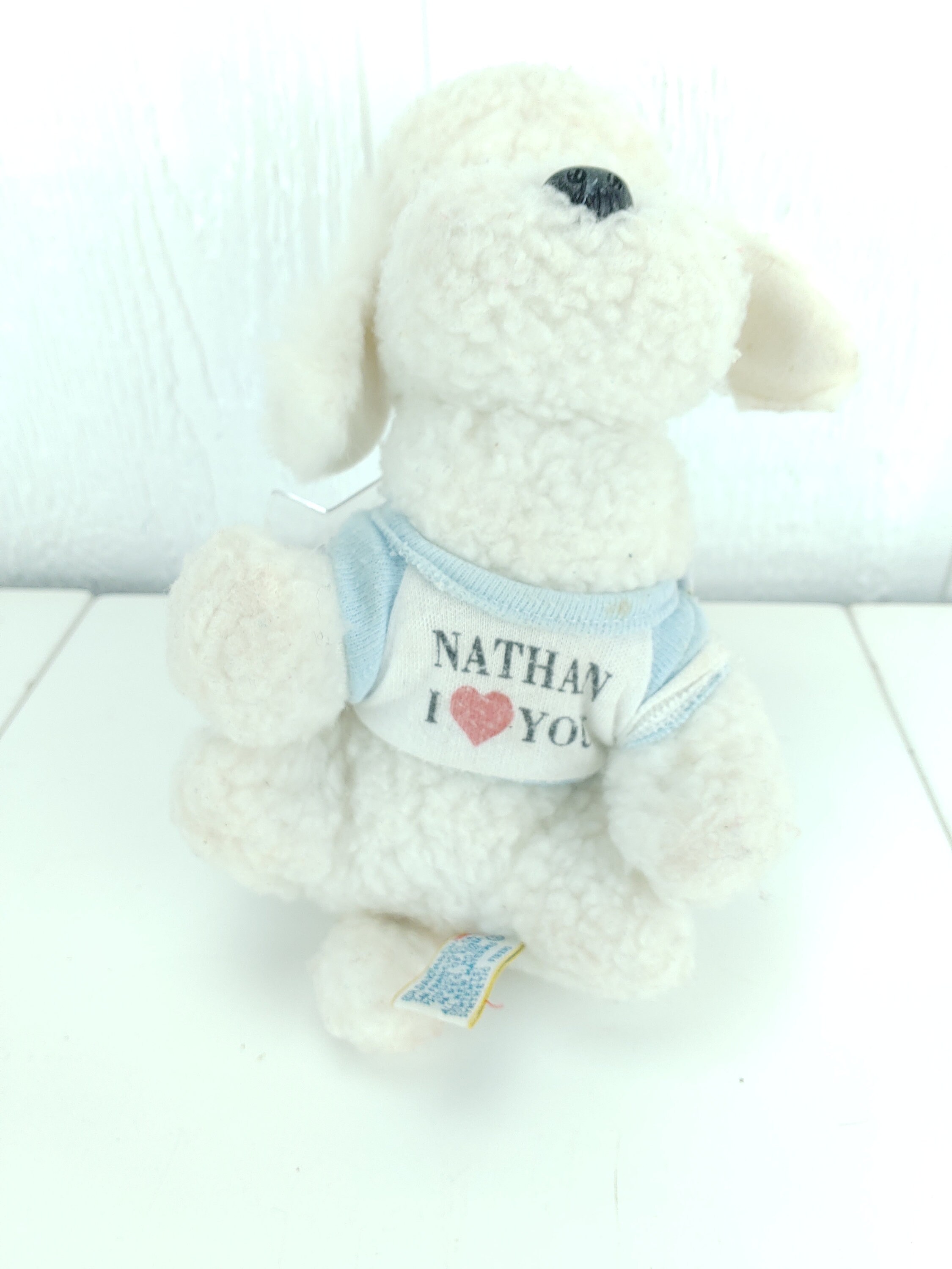 ♡ アンティークぬいぐるみ 白い犬 ♡ アンティークぬいぐるみ 白い犬 昭和レトロ 白い犬のぬいぐるみ 約8