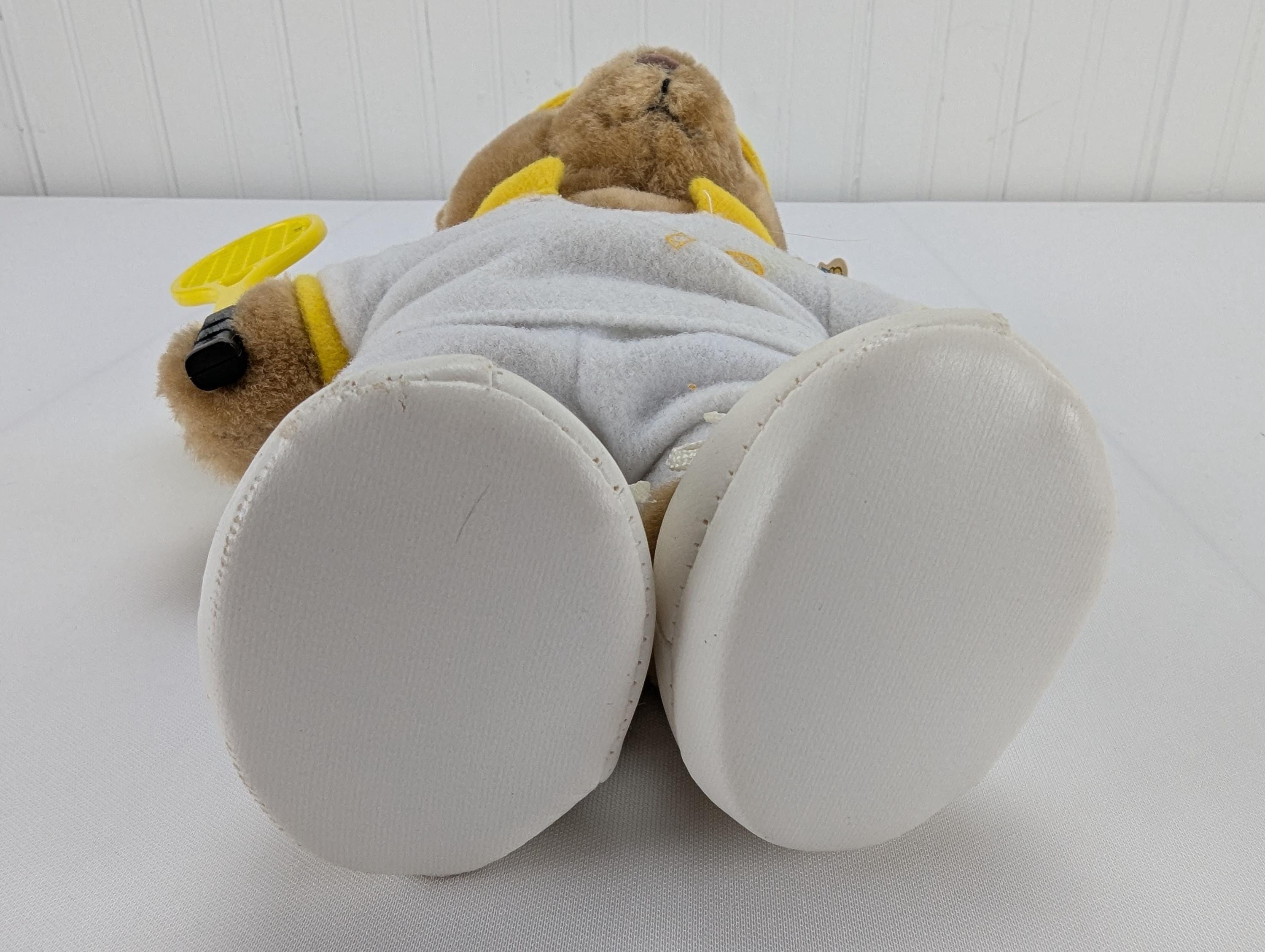 Dabid Olson オリジナルエッチング　テニスベア Vintage Dakin Brown Teddy Bear Tennis Pro Plush 9
