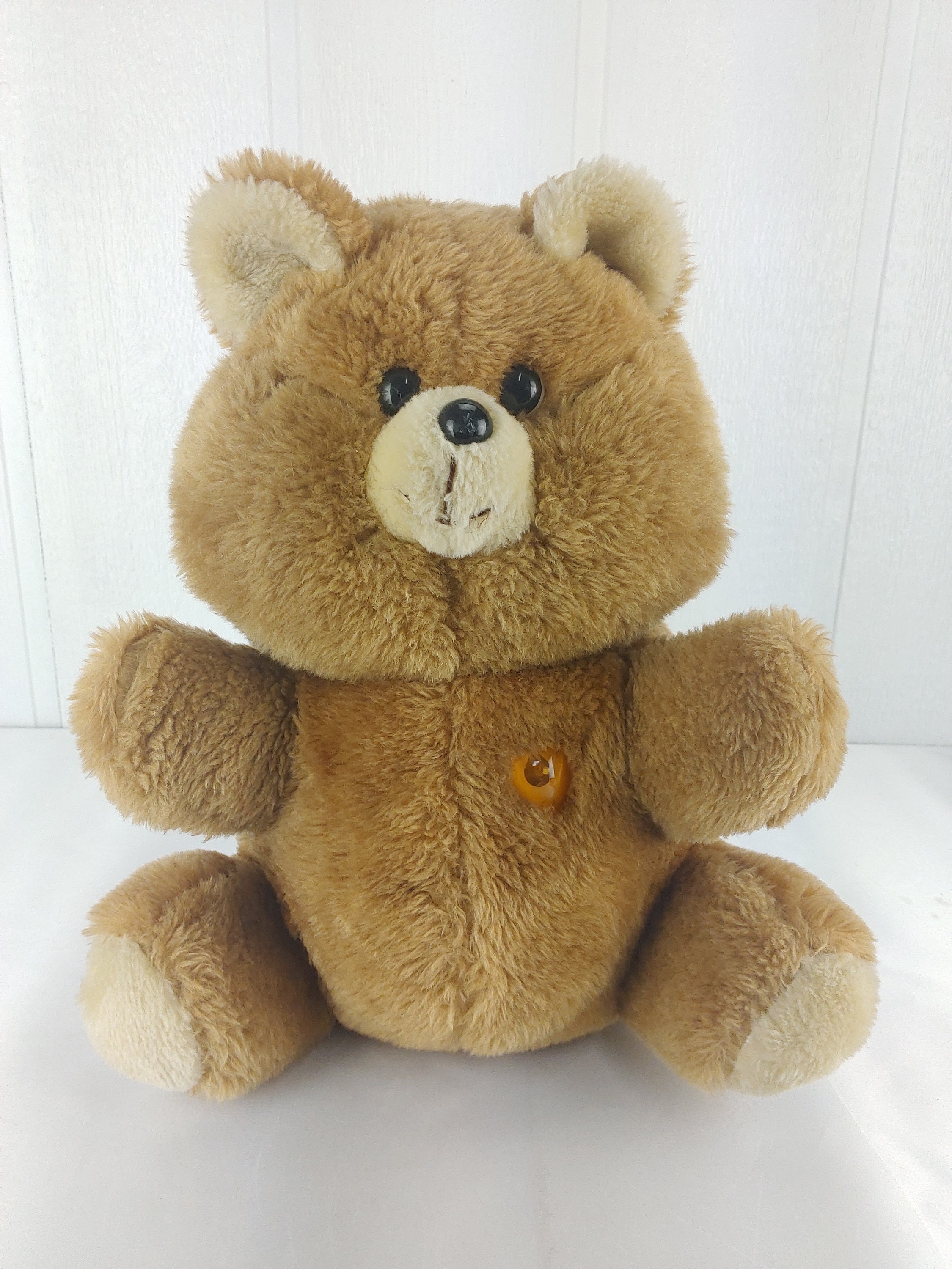 Vintage MTY Musical Teddy Bear Plush Light Up Heart 14 Etsy