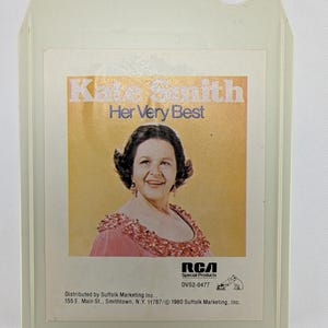 ヴィンテージ ケイト スミス Her Very Best 8 トラック ステレオ テープ カートリッジ 1980 RCA