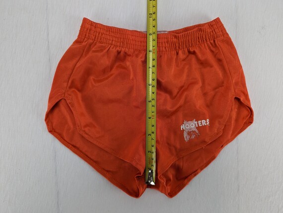 Vintage Nylon Hooters Shorts Orange 3XS Booty USA… - image 8