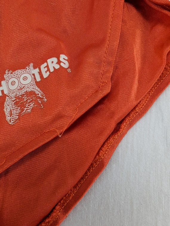 Vintage Nylon Hooters Shorts Orange 3XS Booty USA… - image 6
