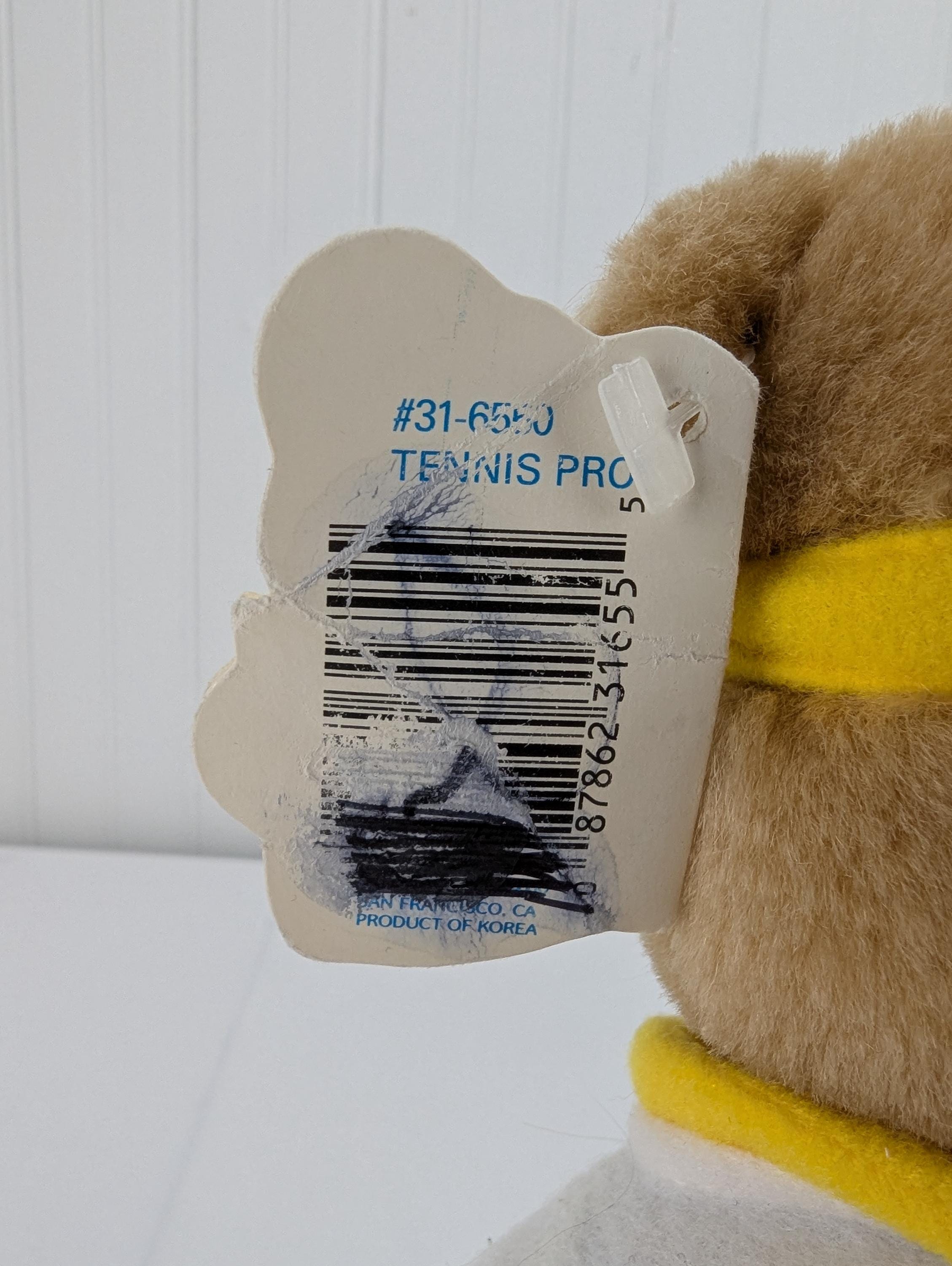 Vintage Dakin Brown Teddy Bear Tennis Pro Plush 9