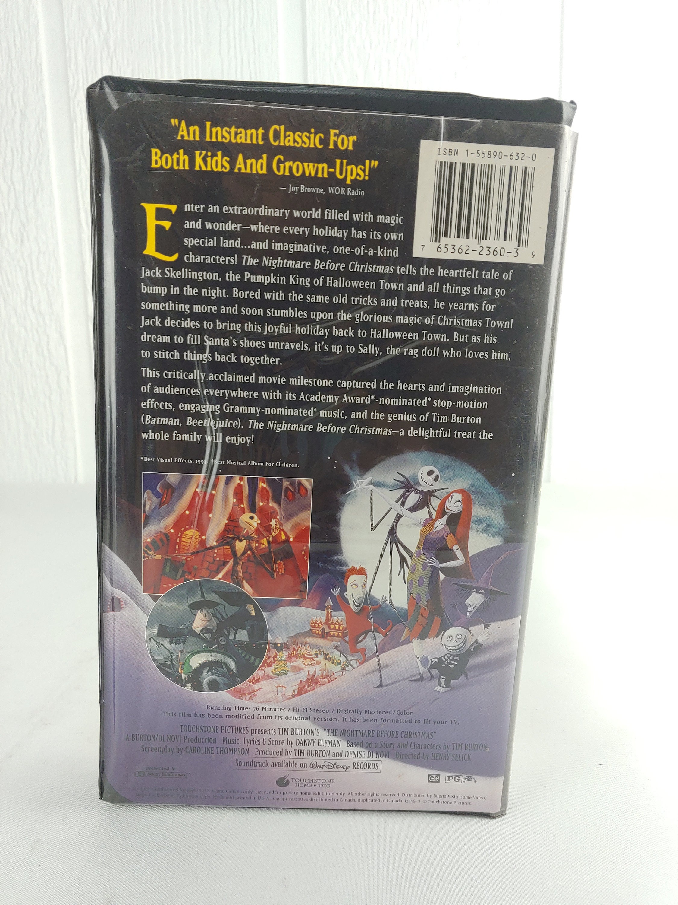 Tim Burton's The Nightmare Before Christmas VHS Vintage | Etsy