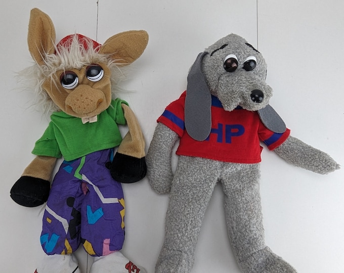 Vintage Charlie Horse and Hush Puppy Hand Puppet 18 Sherri Lewis Lamb