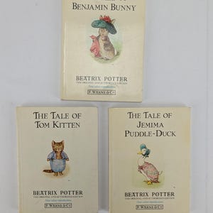 Beatrix Potter Books Lot of 3 Paperback Benjamin Bunny Tom Kitten Puddle Duck