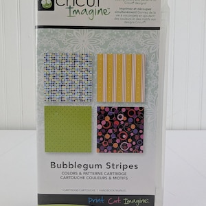 Cricut Imagine Bubblegum Stripes Art Cartridge # 2001001 Complete Provo Crafts