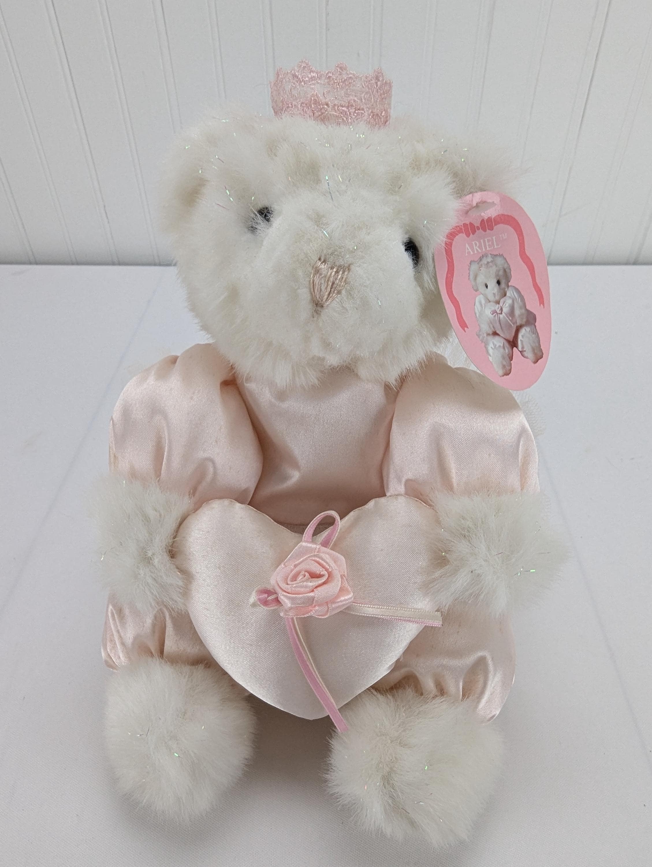 Russ Berrie Ariel White Princess Teddy Bear Plush 9