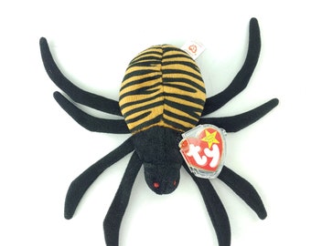 Ty Spinner the Spider Original Beanie Baby Plush 7" Stuffed Animal 1997 Vintage