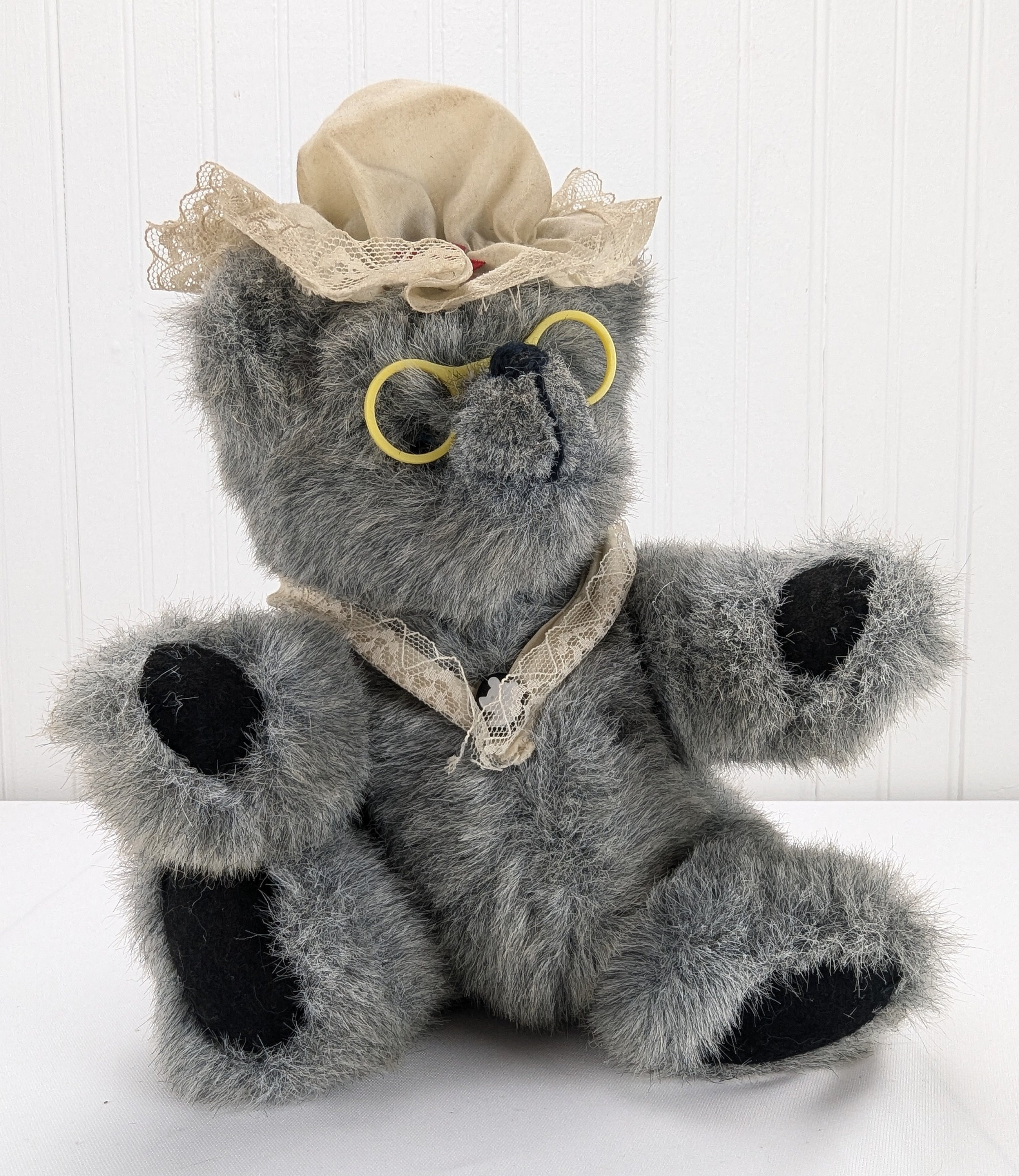 Vintage Kent Collectibles Gray Grandma Teddy Bear Plush 12