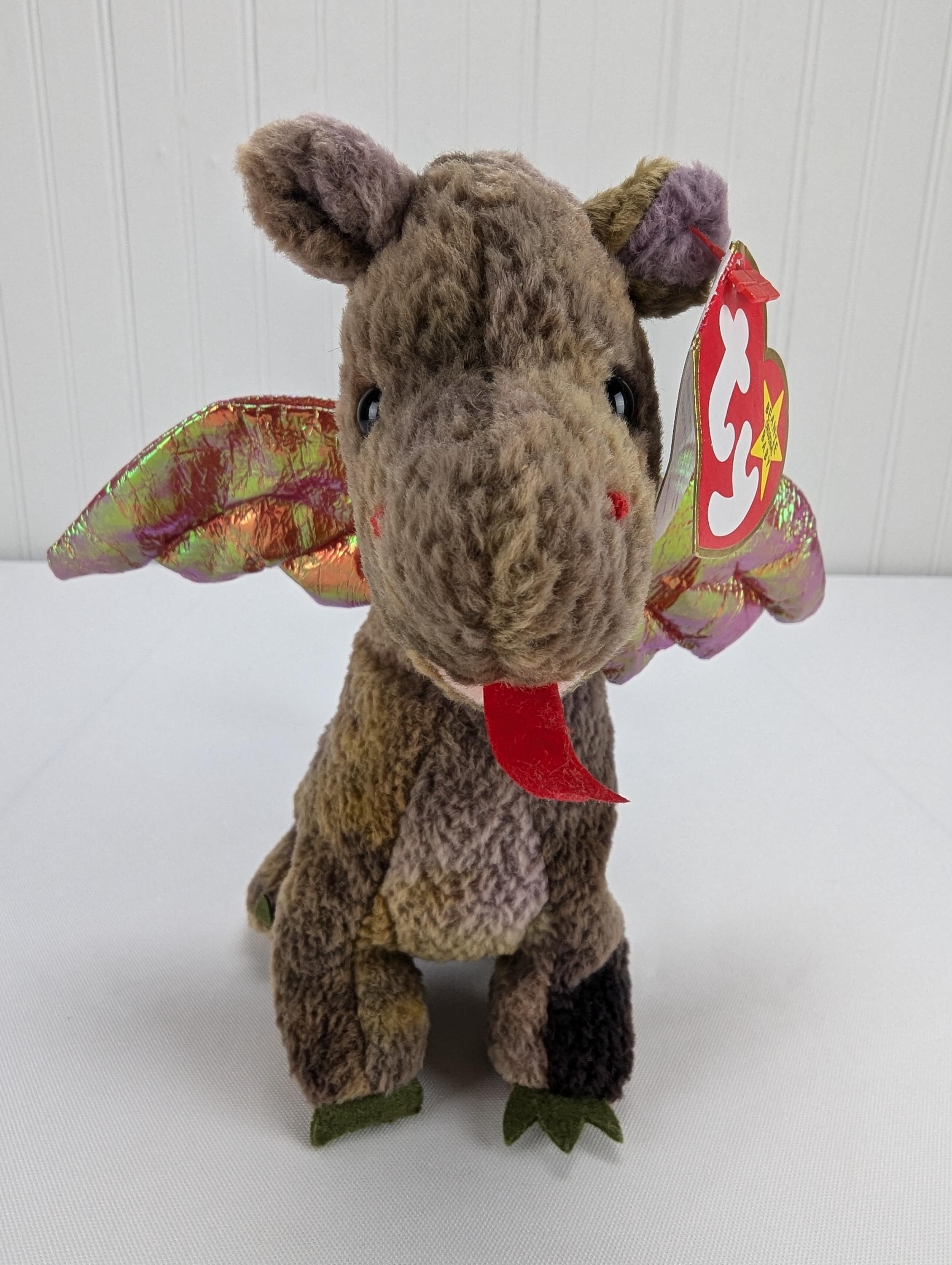 Ty Original Beanie Baby Scorch Dragon Plush Stuffed Animal 1998