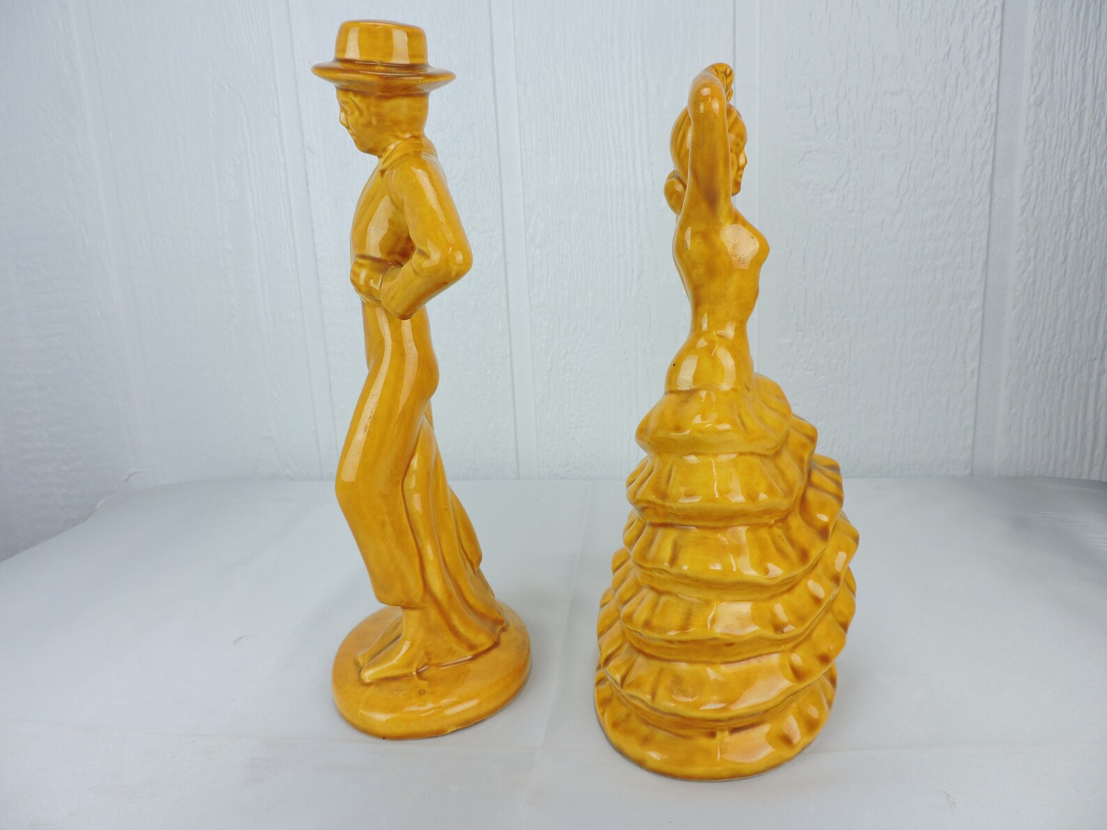 Ceramic Mexican Dancers Man & Woman Statue Figurines Folk Art Etsy UK