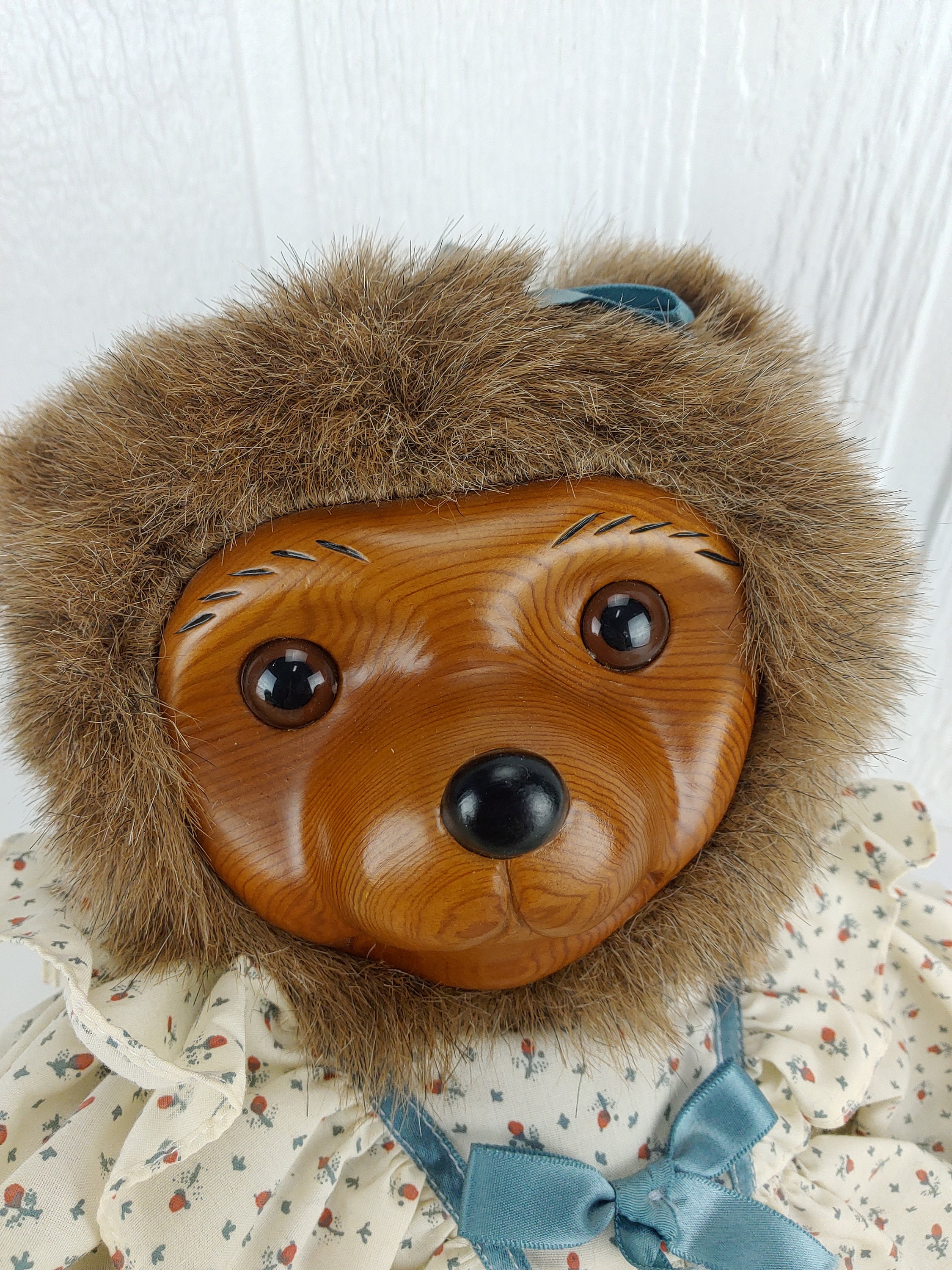 1985 Robert Raikes Bears Chelsea Wood Face Teddy Bear Plush Etsy