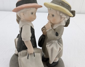Enesco Friends to Last a Lifetime Figurine 1996 Vintage 4.5" Tall Two Girls Talk