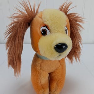 Vintage Walt Disney Lady Dog Plush 7&quot; Stuffed Animal Classic Animation