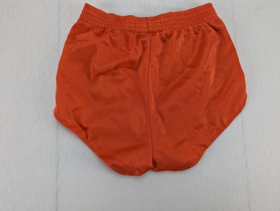 Vintage Nylon Hooters Shorts Orange 3XS Booty USA… - image 4