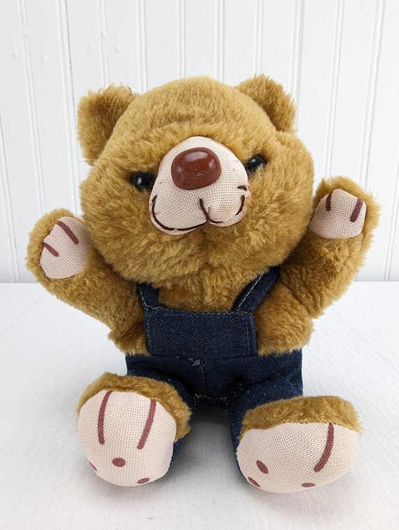 Vintage Dan Brechner Teddy Bear in Overalls Plush 7