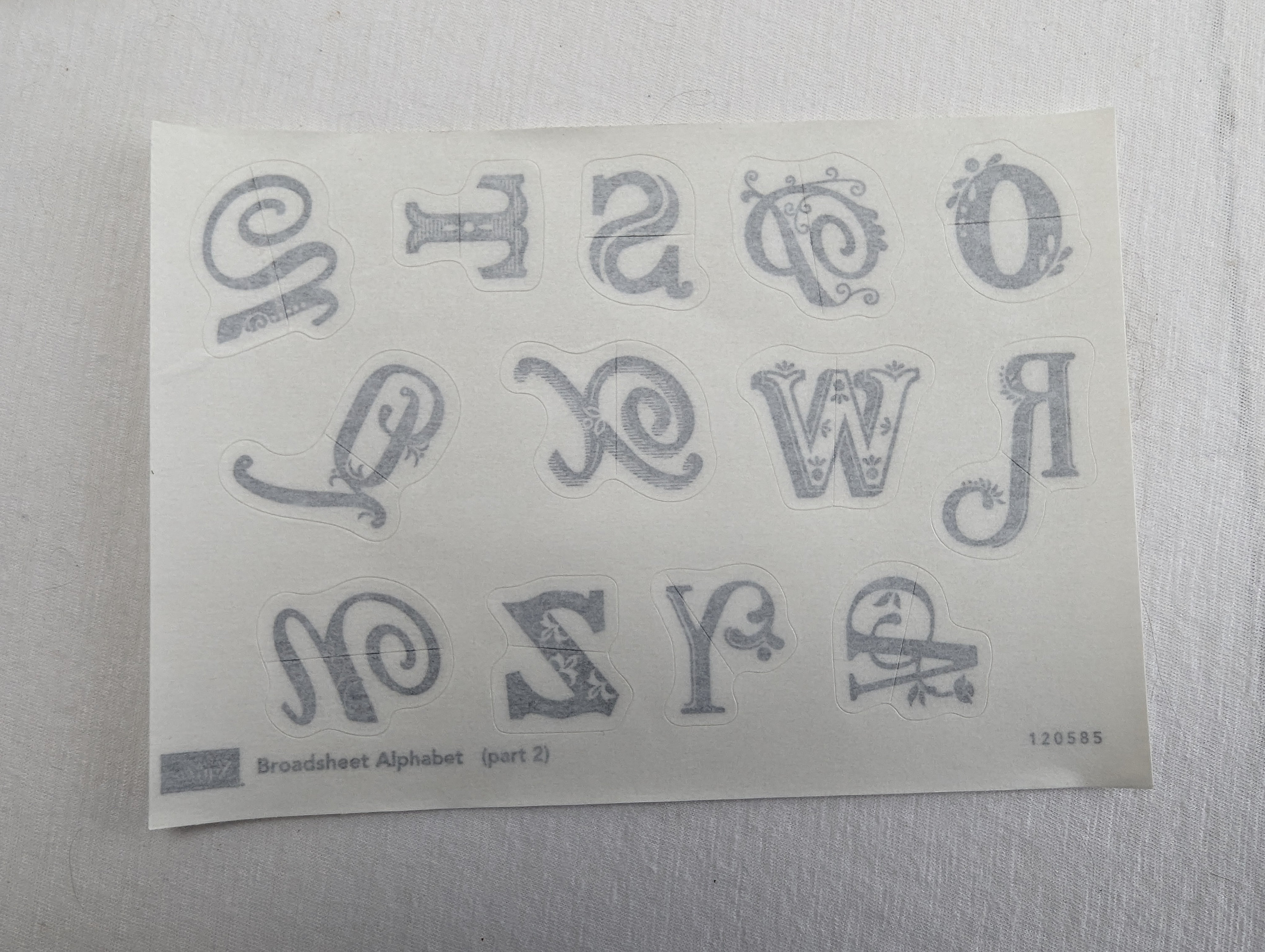 スタンピンアップ ブロードシート アルファベットスタンプセット 26個