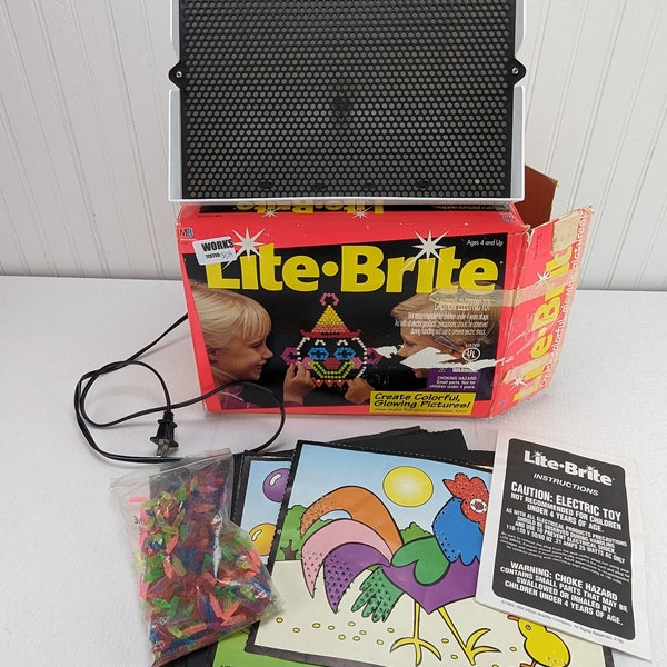 1994 Milton Bradley Lite Bright Electric Toy in Box Tested Works Complete