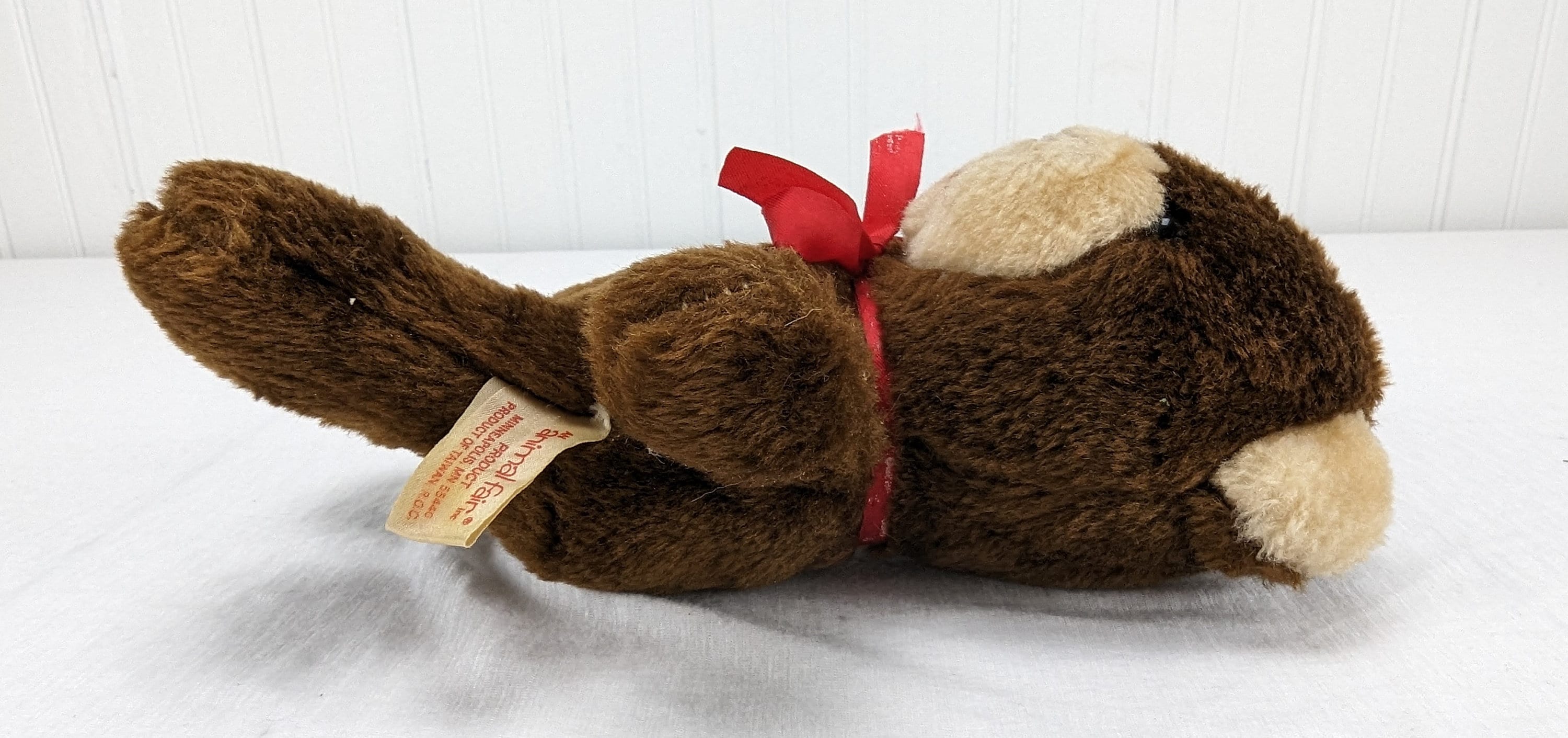 Vintage Animal Fair Brown Teddy Bear Plush 9" Stuffed Animal Beige Face ...