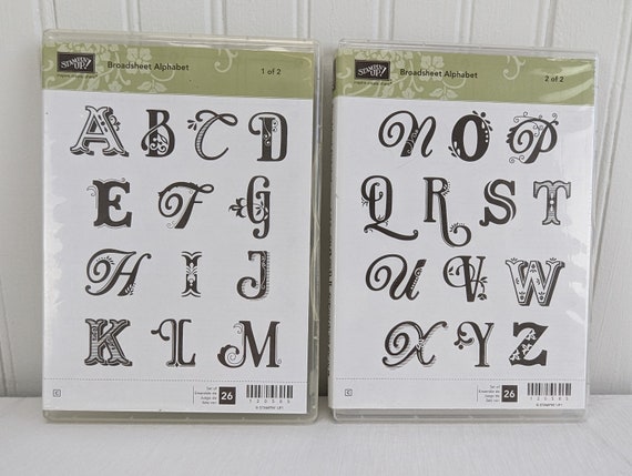 スタンピンアップ　ダイ　アルファベット スタンピンアップ ブロードシート アルファベットスタンプセット 26個