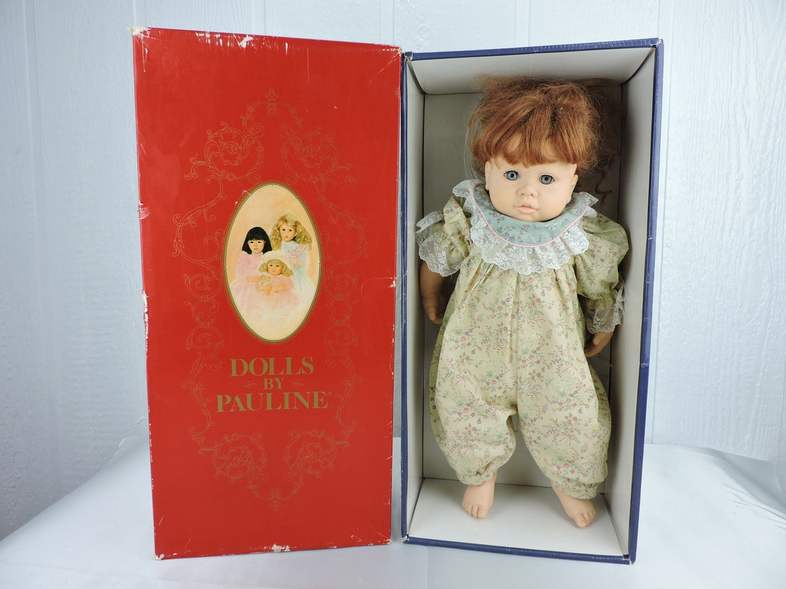 Vintage Dolls by Pauline Red Head 18 Baby Doll Blue Eyes Etsy