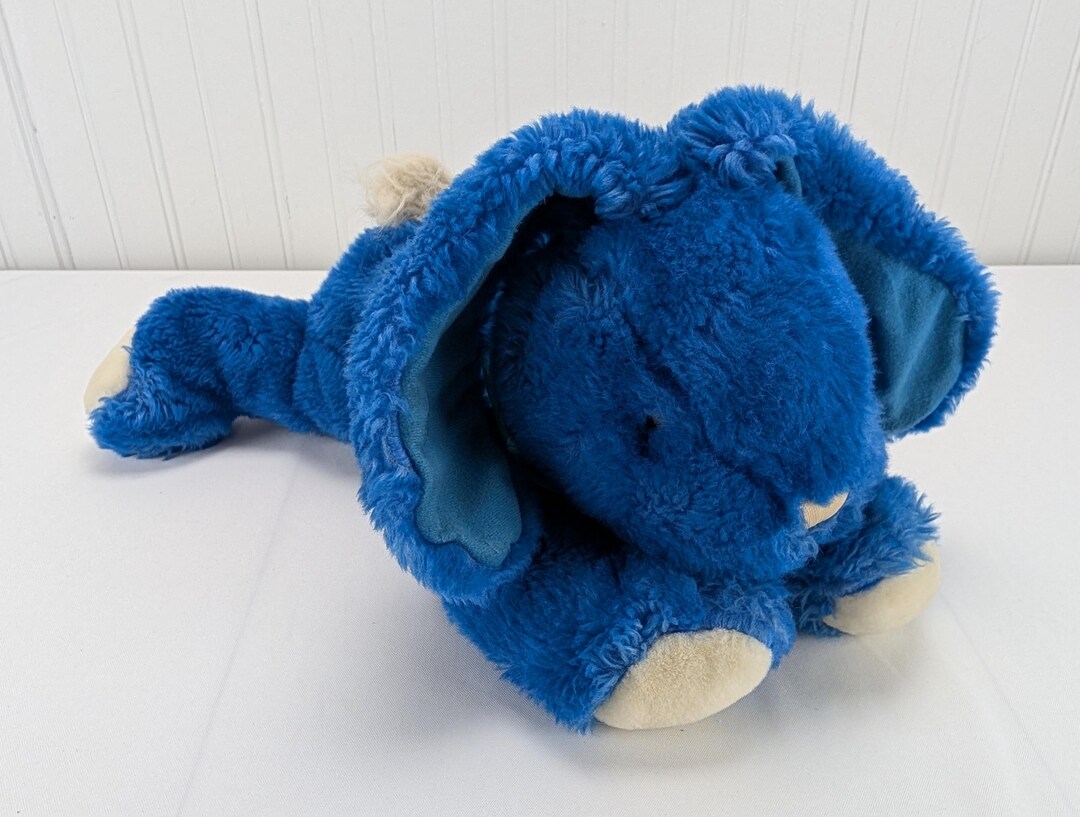 Blue Rabbit Stuffed Animal Vintage Blue Rabbit Plush 16