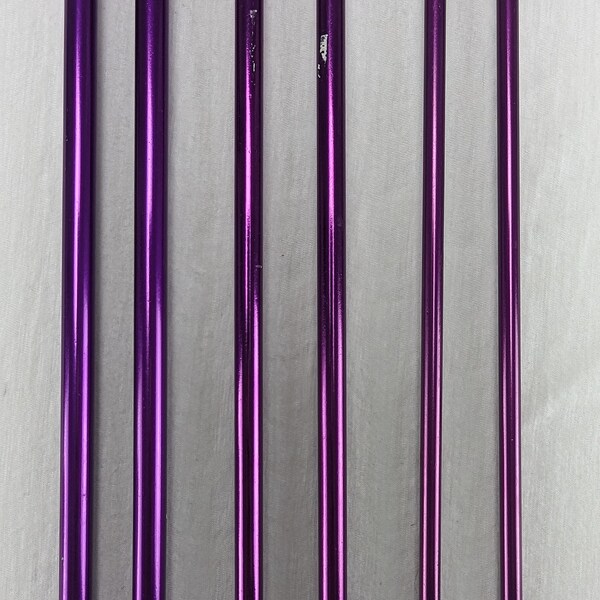 Vintage Boye Purple Aluminum Knitting Needles Mixed Lot 3 Pairs Various Sizes