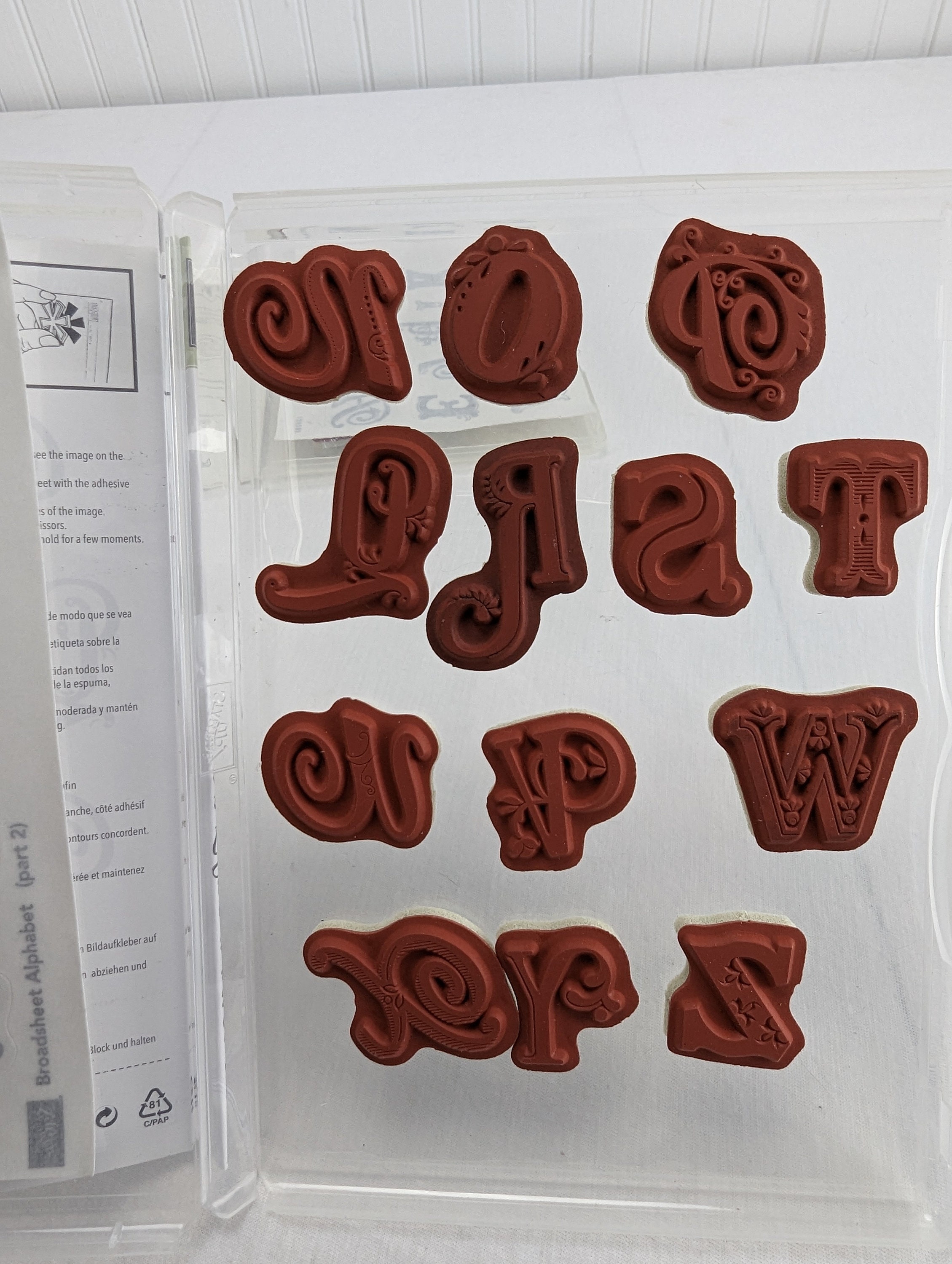 スタンピンアップ ブロードシート アルファベットスタンプセット 26個