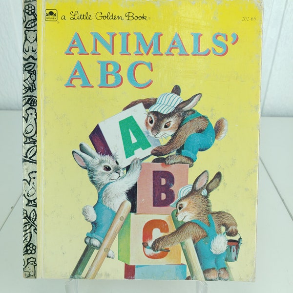 Vintage Little Golden Book Animals' ABC 1994 Children's Book 202-65 Hardcover