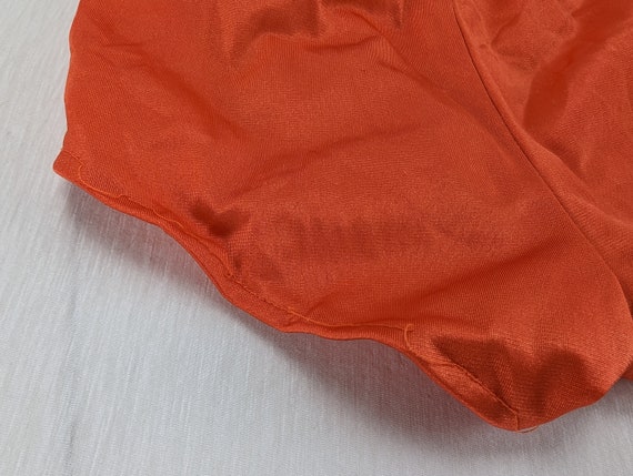 Vintage Nylon Hooters Shorts Orange 3XS Booty USA… - image 3