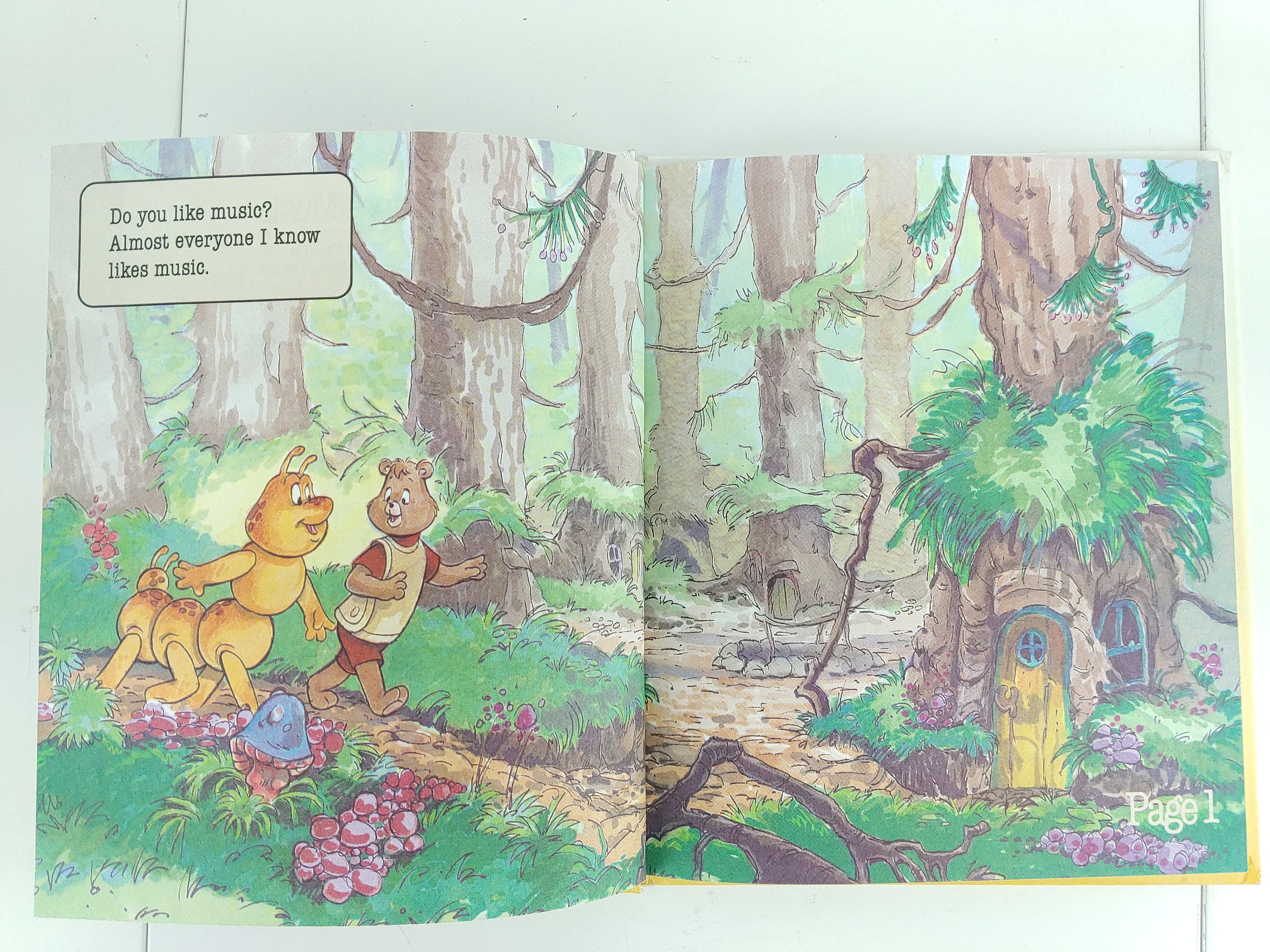 Vintage Teddy Ruxpin Grunge Music Hardcover Children's Book 1985