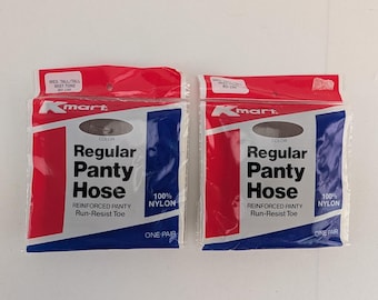 Vintage Kmart Women's Regular Panty Hose Medium Tall Mist Tone RO-100 Set of 2