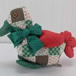 Vintage Applause Patchwork Pets Duck 8&quot; Plush 21082 Stuffed Animal 1986 Tags