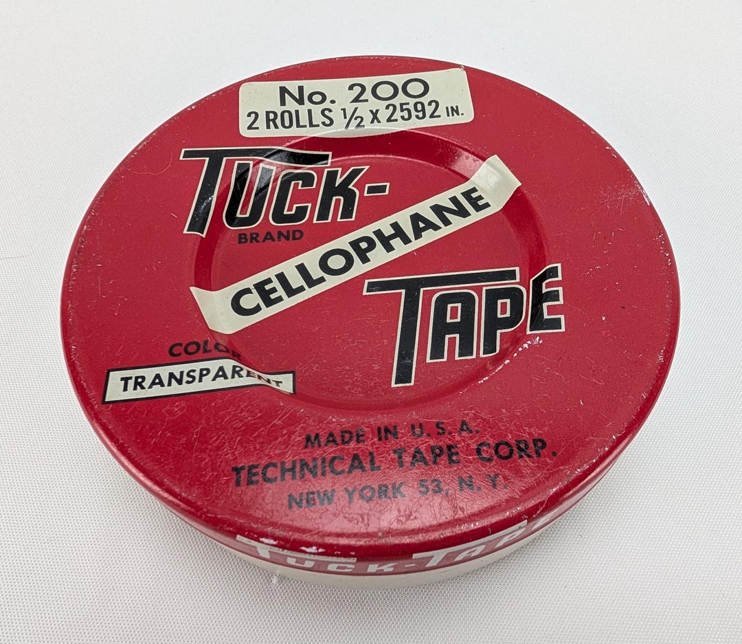 Vintage Tuck Brand Cellophane Tape Metal Tin Empty No 200 Retro ...