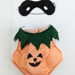1989 Tender Hearts Jack-O-Lantern Pumpkin Suit Complete Vintage Bear Costume