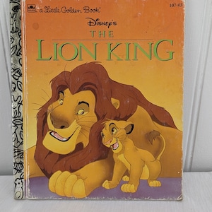 Vintage Little Golden Book Disney&#39;s The Lion King Children&#39;s Book 107-93