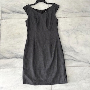 Y2K Mossimo - Robe fourreau gris à chevrons doublée extensible Femme - 10 Carrière