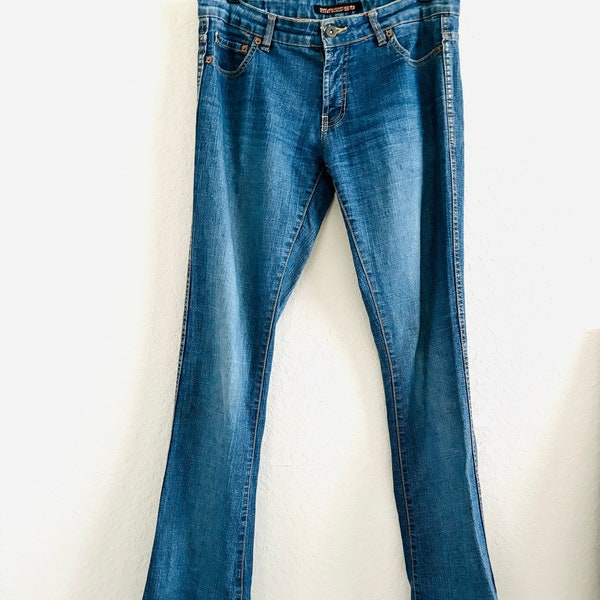 Pepe Jeans London Women’s Y2K Vintage 90s Low Rise Bootcut Jeans S73 Logo Size 30