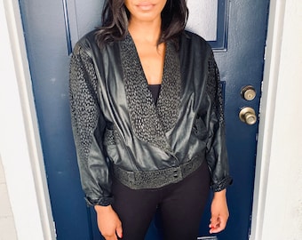 Pelle Cuir 80s Vintage Black Leather Moto Jacket