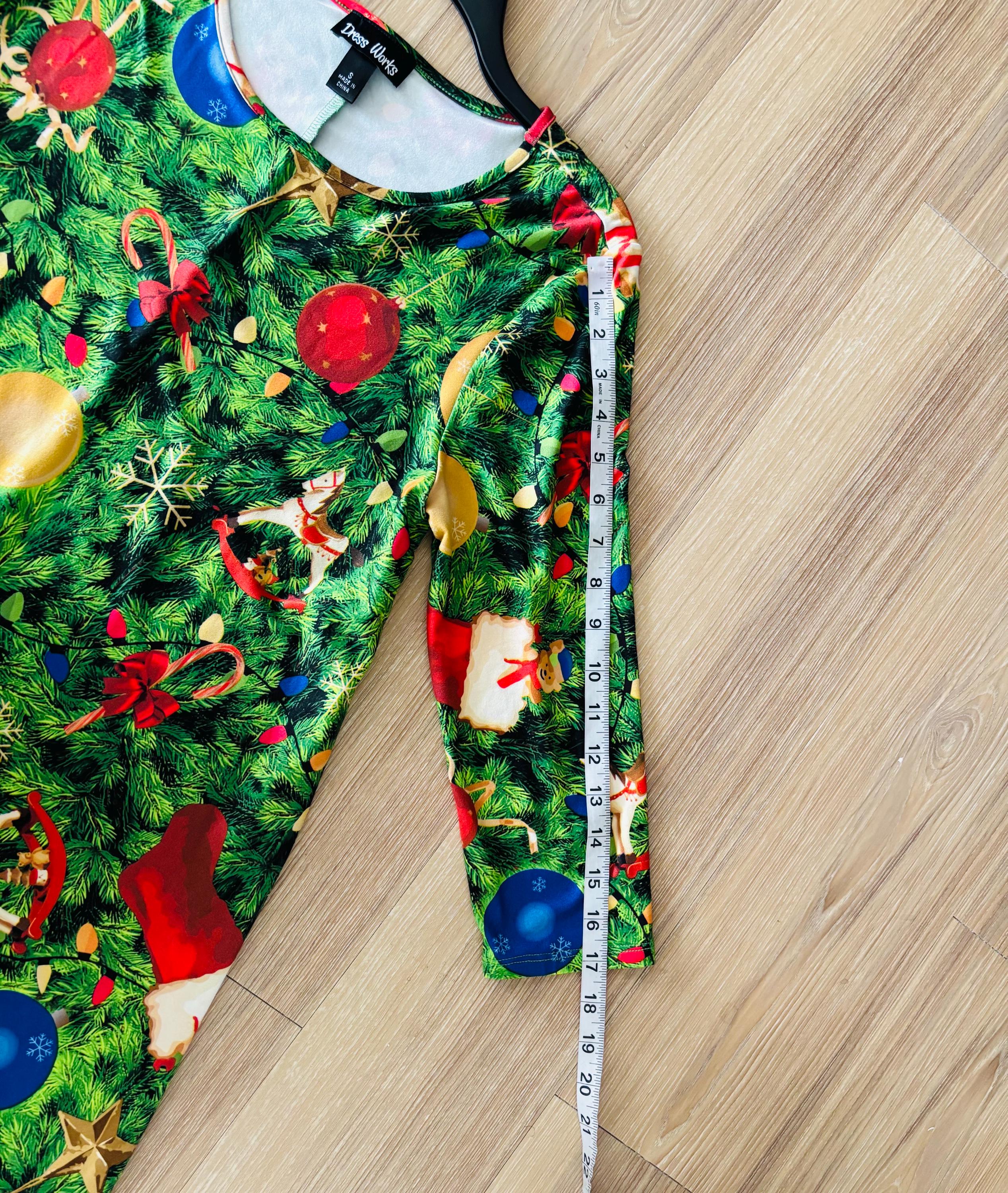ugly christmas tree dress Tinsel Tree Christmas Sweater Dress