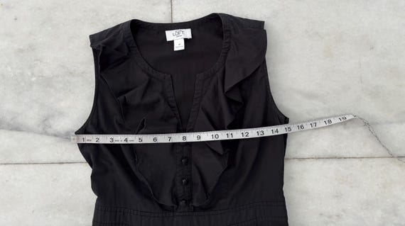 Vintage Ann Taylor LOFT Dress Black Cotton Ruffle Sleeveless Women 4P - Etsy