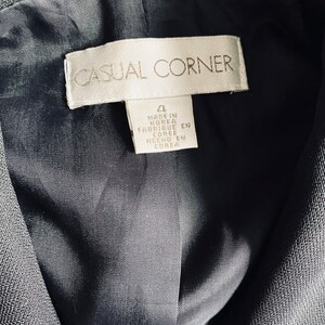90s Casual Corner 5 Button Black Blazer image 8
