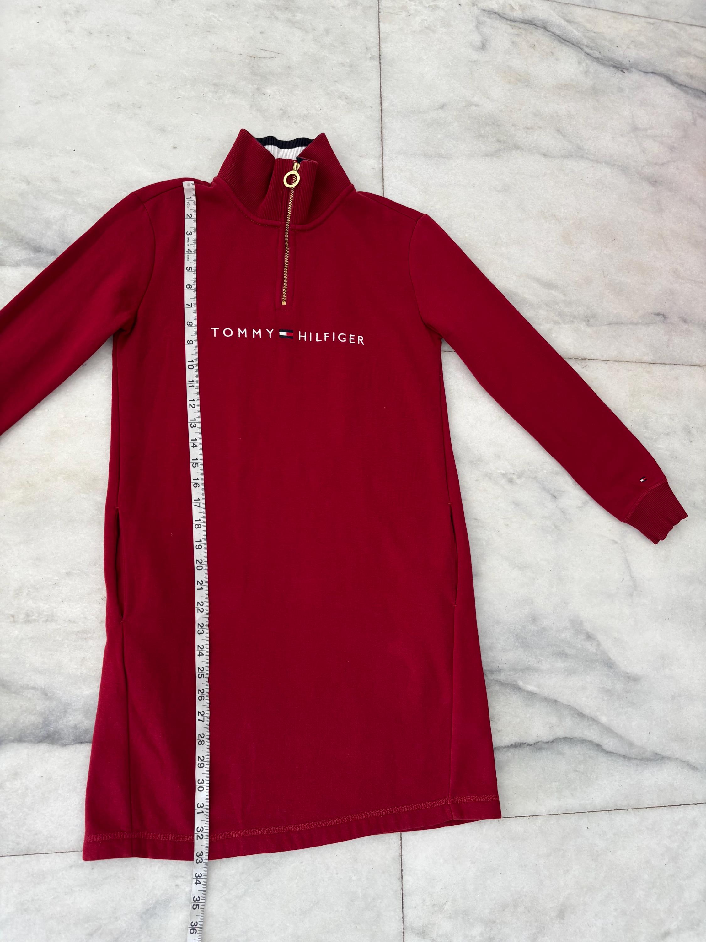 90s Tommy Hilfiger Dress Red Fleece Mock Neck Long Sleeve Women XXS  Athleisure Sport - Etsy