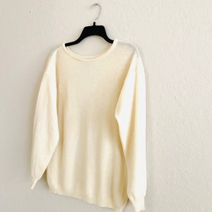 80s Vintage Clifford & Wills Ivory Lambswool Pullover Sweater image 3