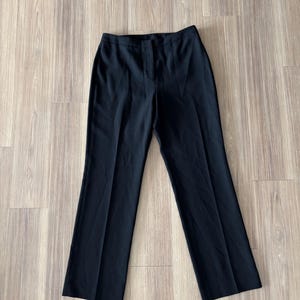 VTG Finity Studio Pants Trousers Black Wool Blend Women 8 Office 90s Minimalist