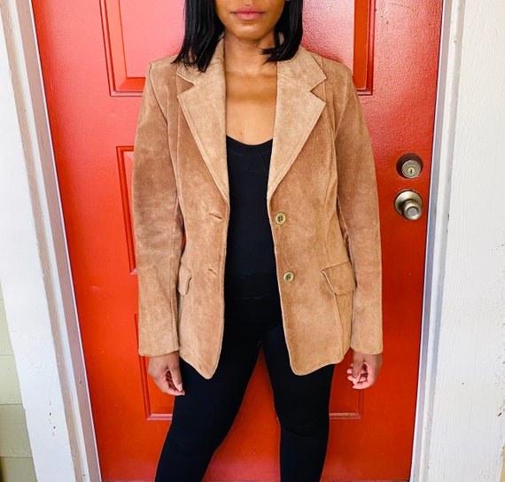 70s Learsi Tan Suede Genuine Leather Jacket 70s Vi